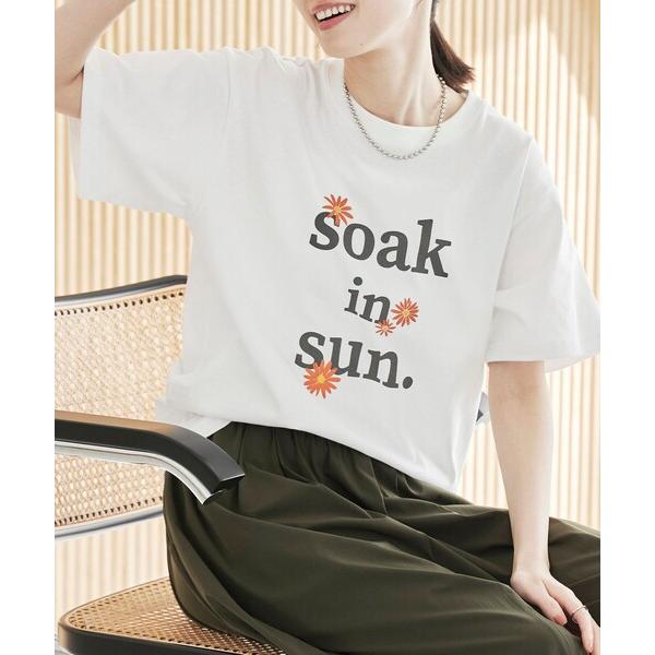 tシャツ 半袖 「スザンヌさんコラボ」Suuフラワーロゴ プリントT レディース