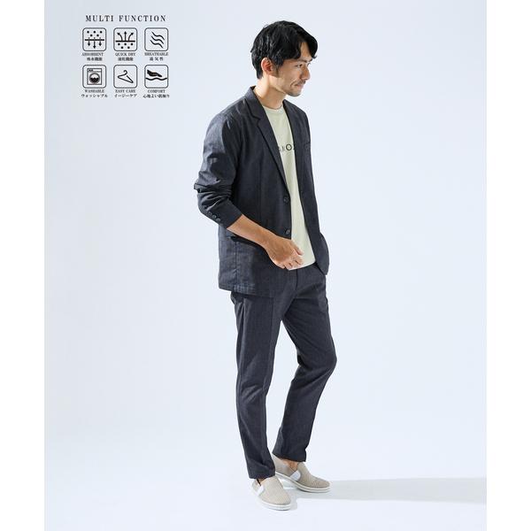 『セール実施中』ZOZO問い合わせ番号:95186204ショップ:ABAHOUSE，アバハウスブランド:ABAHOUSE GRAY，アバハウスグレイ商品名:【上下2点セット/セットアップ対応】吸水速乾 リネンライク セットアップ / スーツ...