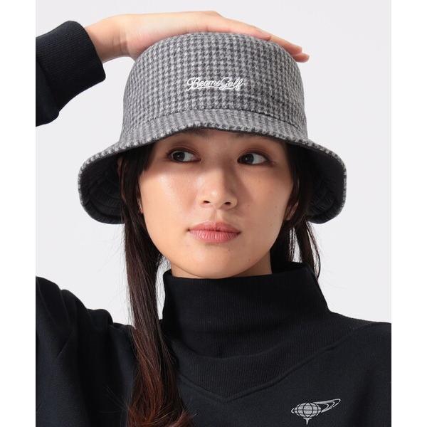 『セール実施中』ZOZO問い合わせ番号:95218340ショップ:BEAMS GOLF，ビームスゴルフブランド:BEAMS GOLF，ビームスゴルフ商品名:〈WOMEN〉千鳥格子 リバーシブル バケットハットカテゴリ:帽子>ハットブラ...