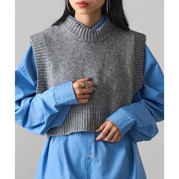 ベスト ジレ 「MAGASIN DE MODE Onjna」バッグスリットニットベスト XNN レディース