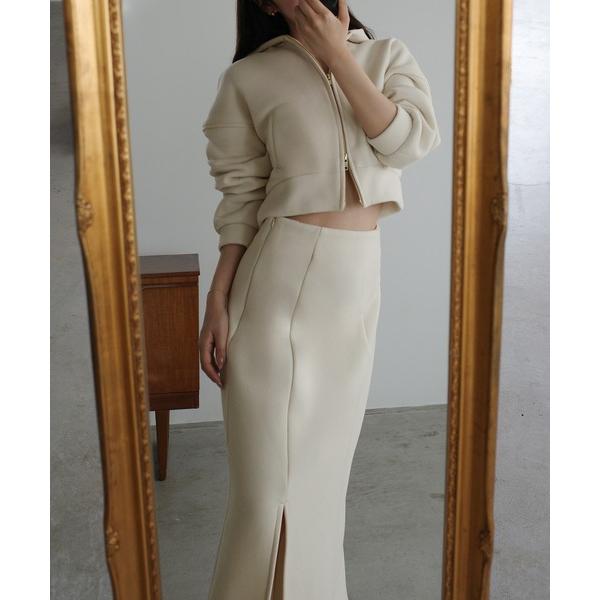 『タイムセール実施中』ZOZO問い合わせ番号:95348174ショップ:JUNOAH，ジュノアブランド:Louere，ルエレ商品名:裏起毛スウェットショートパーカー+スリットマーメイドスカートSET[高身長サイズMT/低身長サイズS有り]カ...