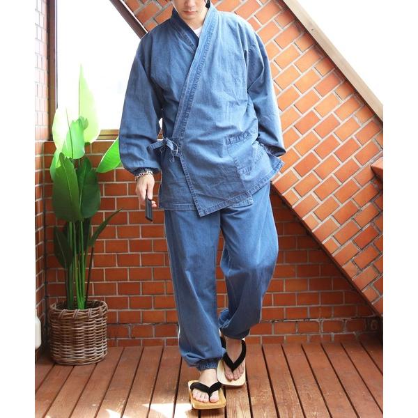 『タイムセール実施中』ZOZO問い合わせ番号:95348615ショップ:８(eight)，エイトブランド:８(eight)，エイト商品名:デニム作務衣カテゴリ:水着/着物・浴衣>浴衣ブランド品番:wim979素材:綿100%原産国:中...