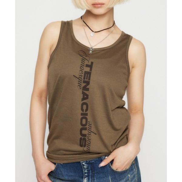 タンクトップ ノースリーブ LOOSEY NOSLEEVE PRINT トップス レディース