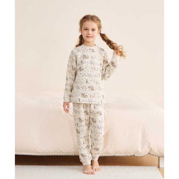 ZOZO問い合わせ番号:95382436ショップ:Combi mini，コンビミニブランド:combimini，コンビミニ商品名:のびのび腹巻付きあったかキルト長袖パジャマ（パレード）カテゴリ:ルームウェア>ルームウェア/パジャマブラ...