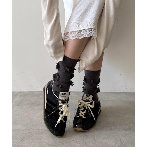 靴下 flower motif socks/フラワーモチーフソックス レディース