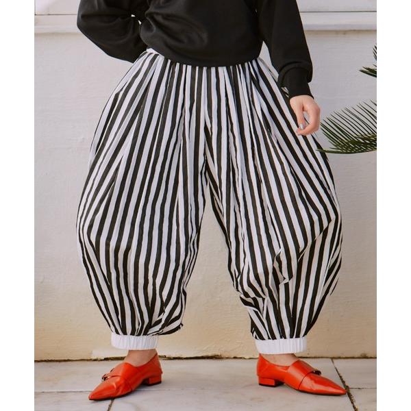 パンツ ボリュームストライプサーカスパンツ レディース メンズ