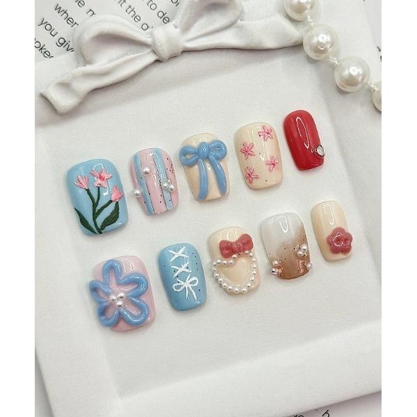 『セール実施中』※このアイテムは返品・交換対象外商品です。コスメ商品ZOZO問い合わせ番号:95516373ショップ:WEGO，ウィゴーブランド:WEGO，ウィゴー商品名:WEGO/イマドキ韓国風アートショートネイルチップ/ウィッシュコア・...