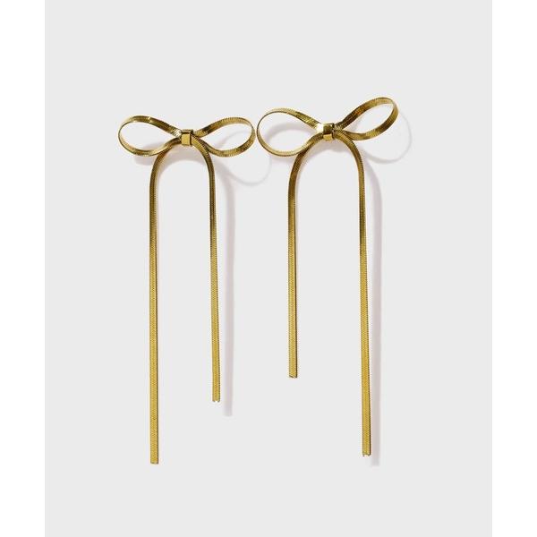 ピアス 「WEB限定」“Moment”ベネチアンリボンピアス/ステンレススティール「LHME / エルエイチエムイー」 レディース メンズ