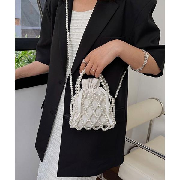 『タイムセール実施中』ZOZO問い合わせ番号:95613467ショップ:DRESS+，ドレス プラスブランド:DRESS PLUS，ドレスプラス，DRESS STAR，ドレス スター商品名:幅広いシーンで活用できるパール巾着バッグカテゴリ:...