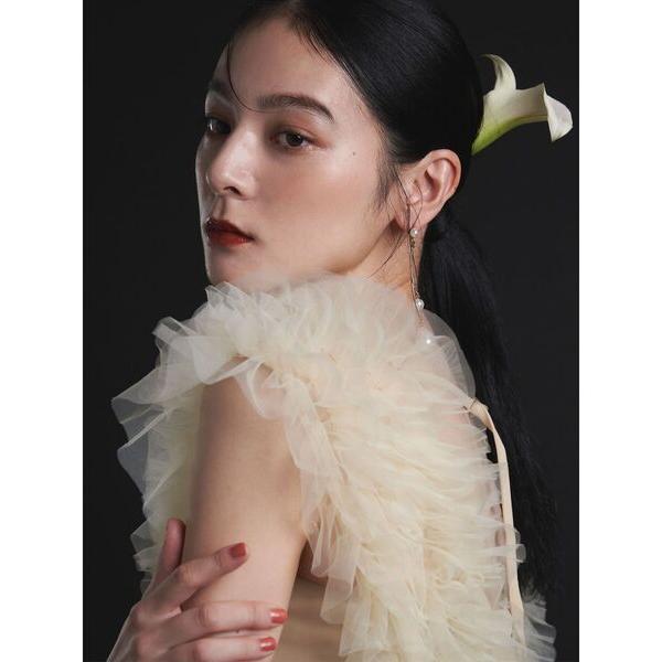 『タイムセール実施中』ZOZO問い合わせ番号:95646330ショップ:LAGUNAMOON，ラグナムーンブランド:LAGUNAMOON，ラグナムーン商品名:LADYショルダーチュールIラインドレスカテゴリ:ワンピース/ドレス>ドレス...