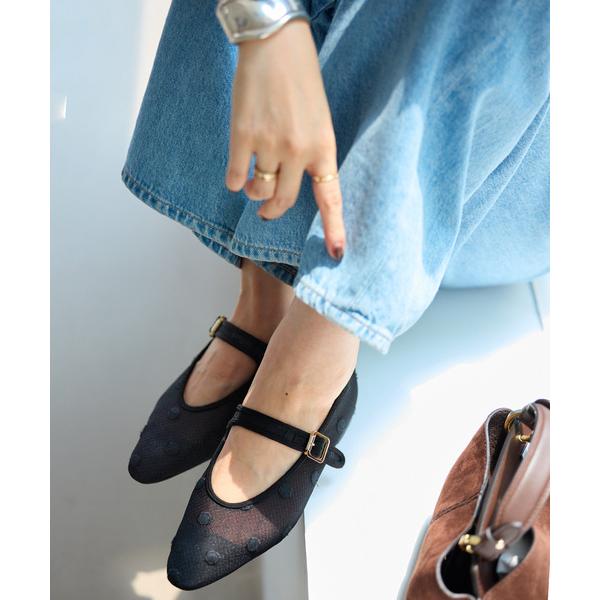マルゥ　チュール スクエア フラットシューズ MARW UNITED ARROWS＋ODETTE E ODILE＞チュール スクエア