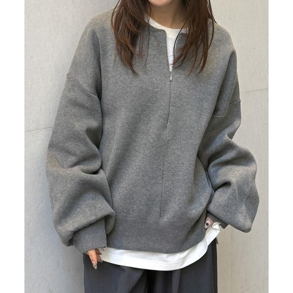 『セール実施中』ZOZO問い合わせ番号:95681112ショップ:RANAN，ラナンブランド:RANAN，ラナン商品名:ハーフジップスウェットライクニットカテゴリ:トップス>ニット/セーターブランド品番:720617素材:ポリエステル...