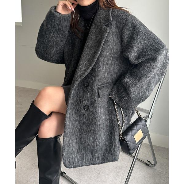 『セール実施中』ZOZO問い合わせ番号:95681698ショップ:RANAN，ラナンブランド:solleim，ソルレム，RANAN，ラナン商品名:ダブルテーラードシャギージャケットコートカテゴリ:ジャケット/アウター>その他アウターブ...