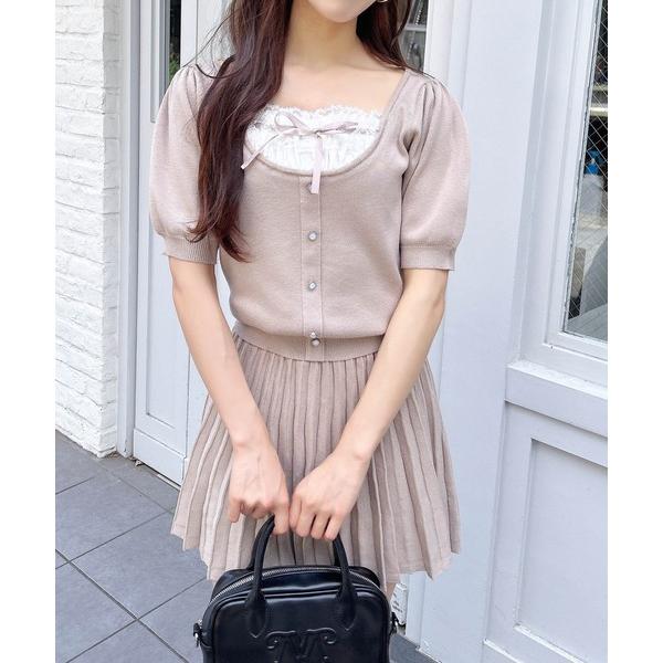 『タイムセール実施中』ZOZO問い合わせ番号:95682257ショップ:INGNI，イングブランド:INGNI，イング商品名:【WEB限定】レイヤード風ニット＋スカパン／セットアップカテゴリ:ジャケット/アウター>セットアップブランド...