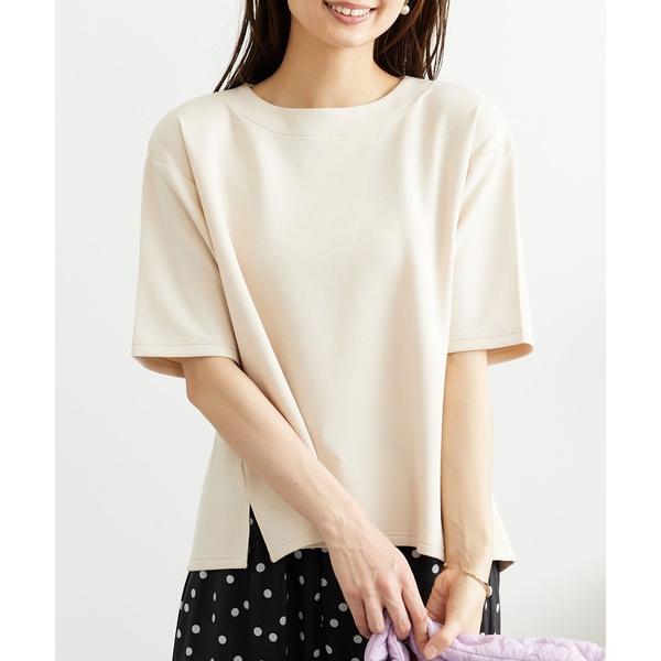 ヘンリーネック tシャツ 半袖 とろりん触感！ゆったりプルオーバー レディース