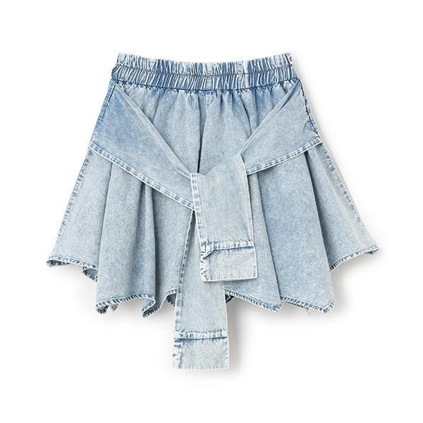 『セール実施中』ZOZO問い合わせ番号:95778056ショップ:NARUMIYA ONLINE，ナルミヤ オンラインブランド:LOVETOXIC，ラブトキシック商品名:【LTXC】腰巻き風デニムキュロットカテゴリ:スカート&gt;スカート...