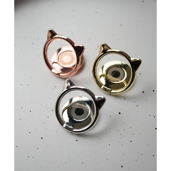 『タイムセール実施中』ZOZO問い合わせ番号:95841969ショップ:Port，ポートブランド:Port，ポート商品名:【 Port / ポート 】 メタリック にゃんこ フェイス スマホリング / ねこ / iPhone / andro...