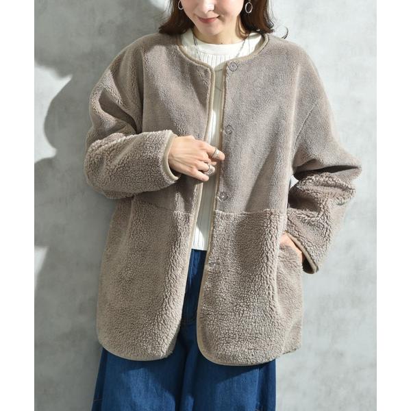 ムートンコート ボアコート フェイクムートンリバーシブルコート レディース