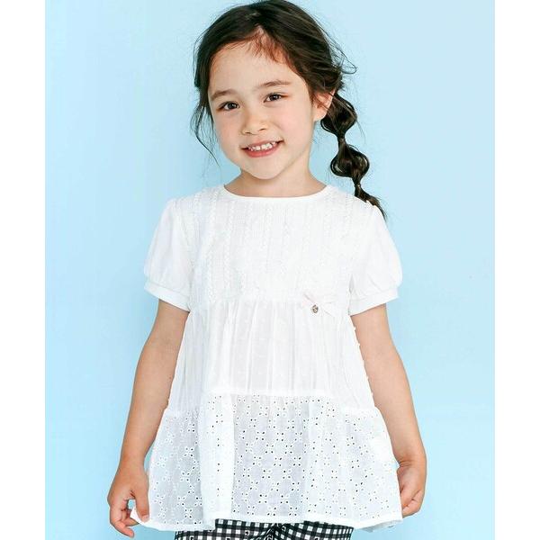 『タイムセール実施中』ZOZO問い合わせ番号:95874598ショップ:BEBE ONLINE STORE，ベベ オンラインストアブランド:SLAP SLIP，スラップスリップ商品名:お花レースティアードトップス(80~130cm)カテゴリ...