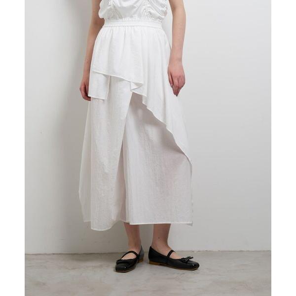パンツ 撥水速乾ナイロンラッフルパンツ レディース