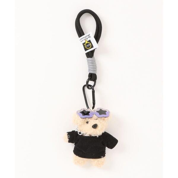 チャーム コード ストラップ付き ボア ファー アニマル マスコット マルチチャーム イヌ ネコ クマ ぬいキーホルダー ぬいぐるみチャーム バッグチャーム