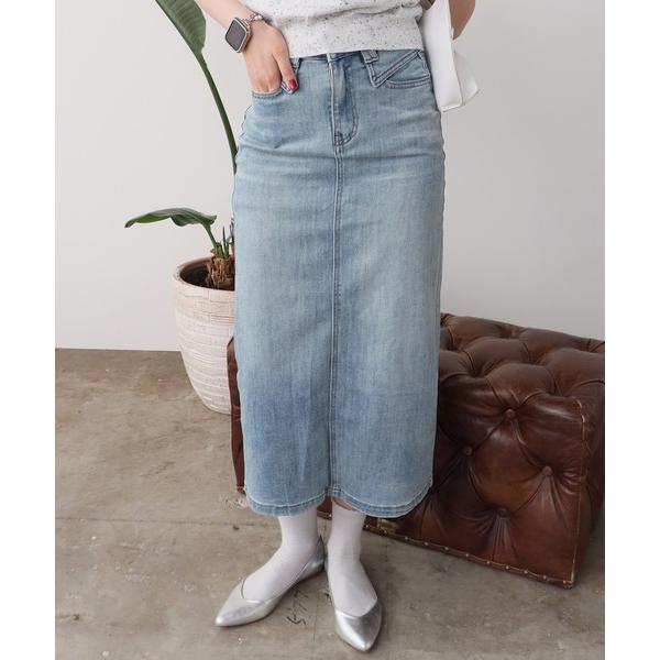 デニムスカート Back slit denim skirt / バックスリット デニムスカート 秋物 秋服 2026年秋冬