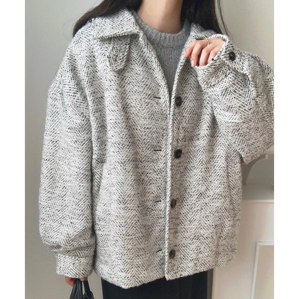 「LAUIR」 ステンカラーコート MEDIUM ライトグレー レディース