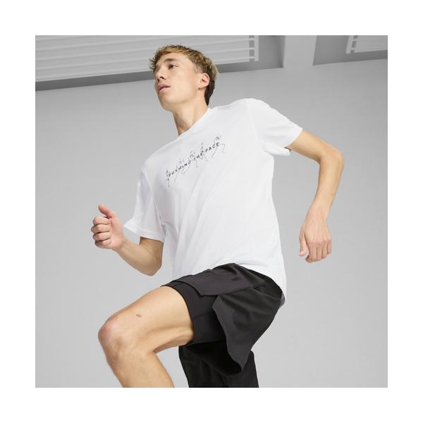 tシャツ PUMA プーマ メンズ グラフィック ランニング イラストレーション 半袖 Tシャツ メンズ