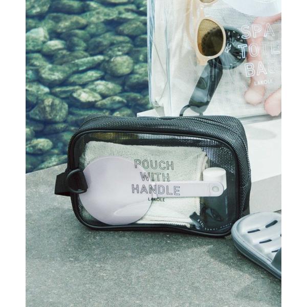 『タイムセール実施中』ZOZO問い合わせ番号:96266453ショップ:LAKOLE，ラコレブランド:LAKOLE，ラコレ商品名:【トラベル・レジャーにも】CLEARMESHハンドルポーチ / 492346カテゴリ:雑貨/ホビー>トラ...
