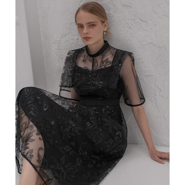 『タイムセール実施中』ZOZO問い合わせ番号:96267069ショップ:Leja，レジャブランド:Leja，レジャ商品名:【LEJA】フラップデザインフラワースパンコールAラインワンピースドレス美脚効果結婚式 パーティードレス 成人式 二次...