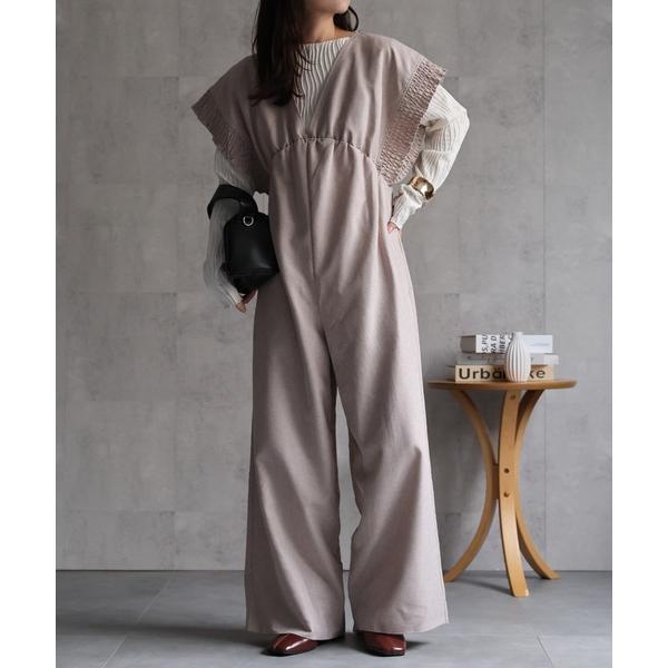 『セール実施中』ZOZO問い合わせ番号:96303138ショップ:Bonjour Sagan，ボンジュールサガンブランド:ap retro，アプレトロ，Bonjour Sagan，ボンジュールサガン商品名:シャーリングオールインワンカテゴリ...