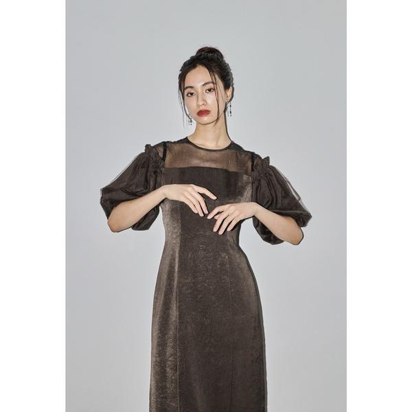 ZOZO問い合わせ番号:96334783ショップ:bflat，ビーフラットブランド:niana，ニアナ商品名:ヴィンテージサテンパフスリーブドレス 結婚式 成人式 二次会 同窓会 入学式 卒業式 パーティードレス オケージョンドレス お呼ば...