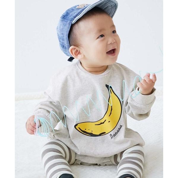 ベビー服 ロンパース 綿100％ デビラボ プリント ゆったり 長袖 ロンパース