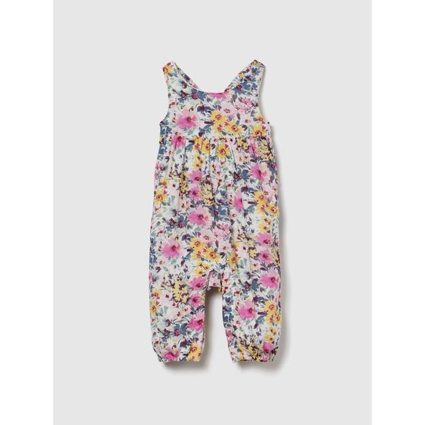 『タイムセール実施中』※このアイテムは返品・交換対象外商品です。ZOZO問い合わせ番号:96337530ショップ:GAP，ギャップブランド:GAP，ギャップ商品名:バックラッフルフリル フローラル カバーオール (ベビー)カテゴリ:ママ＆ベ...