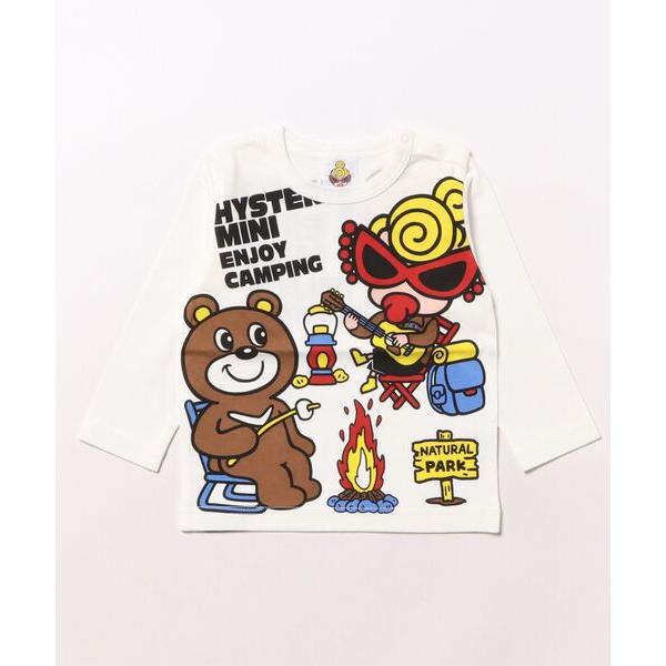 tシャツ CAMP FIRE WITH MINI AND BEAR 長袖Tシャツ キッズ 子供服 男の子 女の子