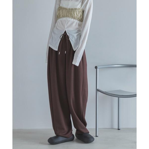 ワイドパンツ パンツ ポンチカーブイージーパンツ レディース