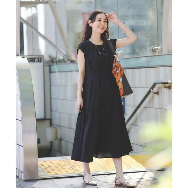 ワンピース 「1枚でコーデ完成！」タックワンピース