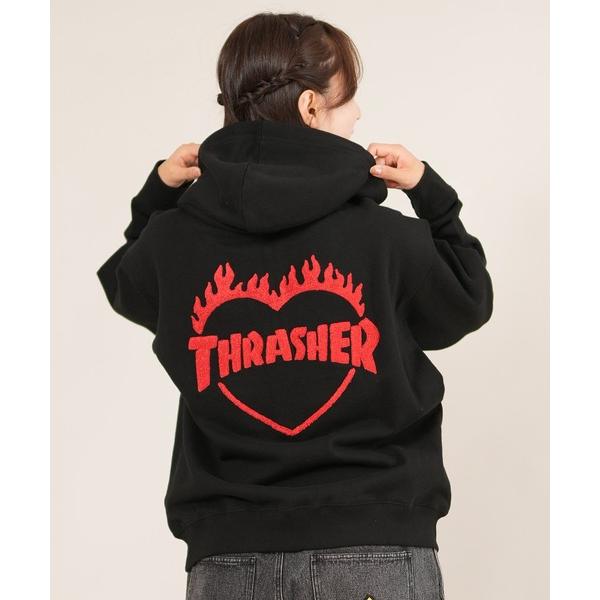 パーカー THRASHER/スラッシャー ジップアップパーカー 254TH2PK051 レディース