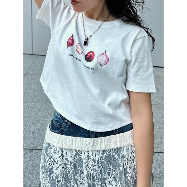 tシャツ 半袖 Mr. Red Onion CROPPED TEE レディース