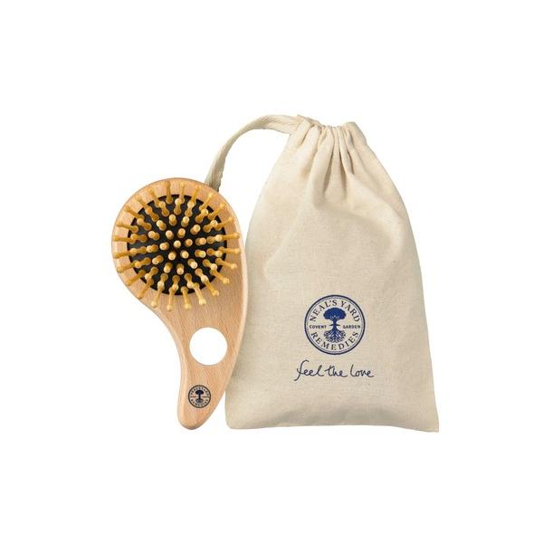 ヘアブラシ ニールズヤードレメディーズ neal's yard remedies ヘアブラシ「小」（コットン巾着入り）