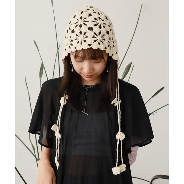 ニット帽 ニットキャップ レディース OKUOKU 0909/オクオク サイドストラップ クロシェ 編み ビーニーキャップ 秋物 秋服 2026年秋冬 レディース
