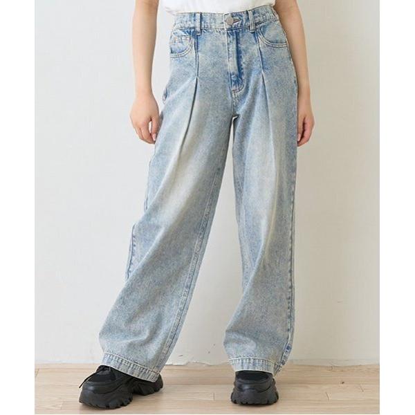 ZOZO問い合わせ番号:96597998ショップ:NARUMIYA ONLINE，ナルミヤ オンラインブランド:LOVETOXIC，ラブトキシック商品名:【LTXC】タックワイドデニムパンツカテゴリ:パンツ>デニムパンツブランド品番:...