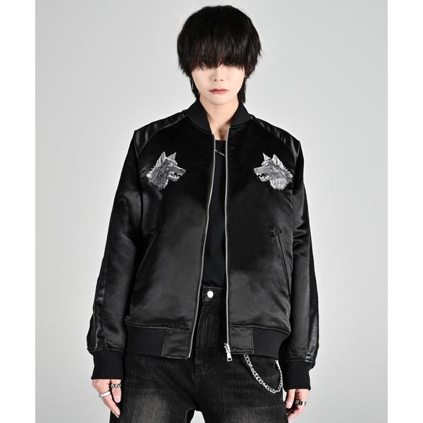 スカジャン premium reversible suka jumper -wolf/flower- / プレミアムリバーシブルスカジャン メンズ レ