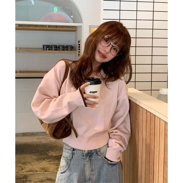 『タイムセール実施中』ZOZO問い合わせ番号:96761825ショップ:titivate，ティティベイトブランド:titivate，ティティベイト商品名:Vネックゆるっとベーシックニットトップスカテゴリ:トップス>ニット/セーターブラ...