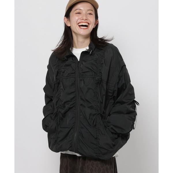 『タイムセール実施中』ZOZO問い合わせ番号:96796427ショップ:niko and...，ニコアンドブランド:niko and...，ニコアンド商品名:シャーリングリボンブルゾンカテゴリ:ジャケット/アウター>ブルゾンブランド品...