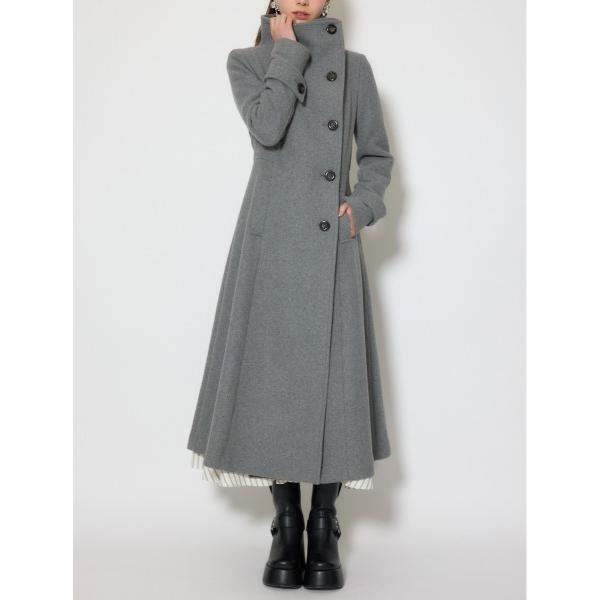 ZOZO問い合わせ番号:96798296ショップ:rienda，リエンダブランド:rienda，リエンダ商品名:25オーバーネックシンデレララインコート 秋服 冬服カテゴリ:ジャケット/アウター>ステンカラーコートブランド品番:110...