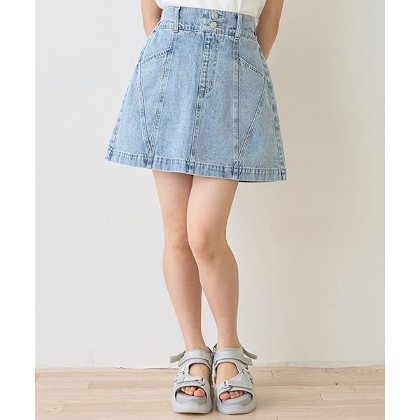 『セール実施中』ZOZO問い合わせ番号:96828589ショップ:NARUMIYA ONLINE，ナルミヤ オンラインブランド:LOVETOXIC，ラブトキシック商品名:オシャ見え切替えスカートカテゴリ:スカート>デニムスカートブラン...