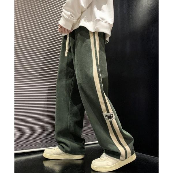 『セール実施中』ZOZO問い合わせ番号:96829956ショップ:Teem Store，チームストアブランド:link lot，リンクロット商品名:【25年秋冬新作】サイドラインワッペン付きコーデュロイイージーパンツカテゴリ:パンツ>...