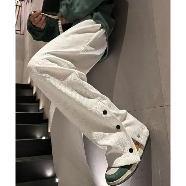 『セール実施中』ZOZO問い合わせ番号:96829961ショップ:Teem Store，チームストアブランド:link lot，リンクロット商品名:【25年秋冬新作】エンボス加工サイドスナップボタントラックパンツカテゴリ:パンツ>スウ...