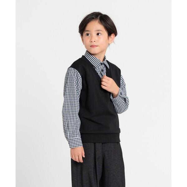 ZOZO問い合わせ番号:96831060ショップ:COMME CA ISM，コムサイズムブランド:COMME CA ISM，コムサイズム商品名:フェイクレイヤードシャツ (100-130cm)カテゴリ:トップス>シャツ/ブラウスブラン...